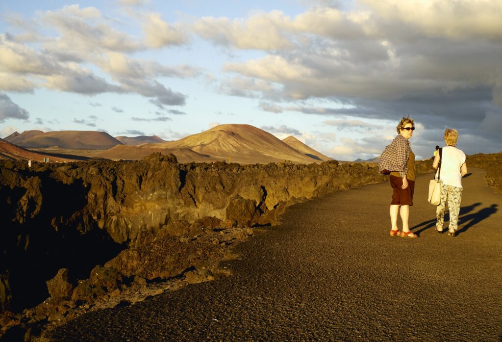 Lanzarote Tourists and Volcanoes
